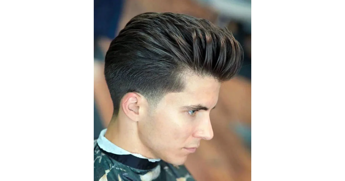 Modern Pompadour and Low Taper Fade
