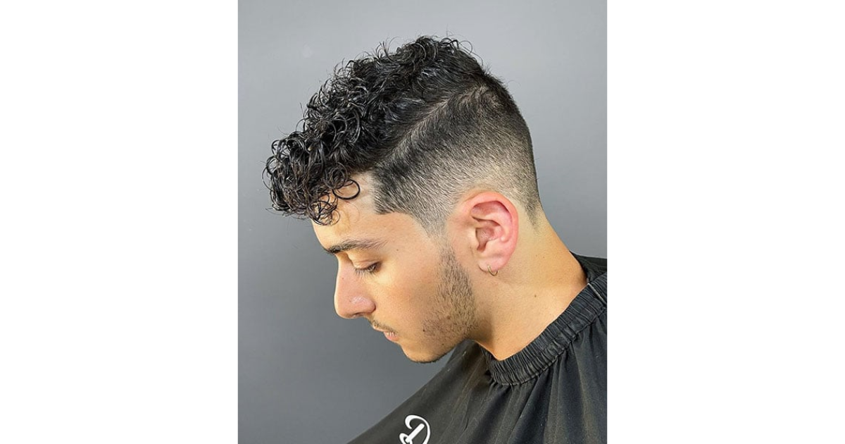 Low Taper Fade with Thick Curls