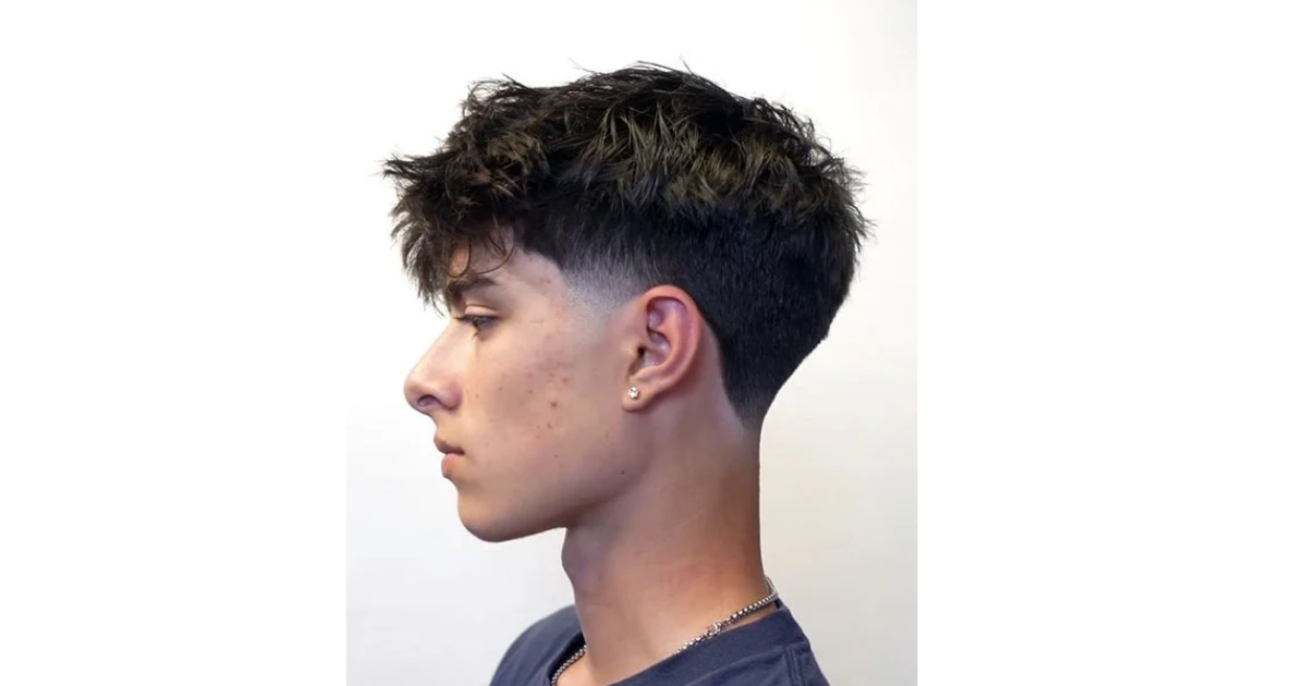 Low Drop Taper with Messy Hair
